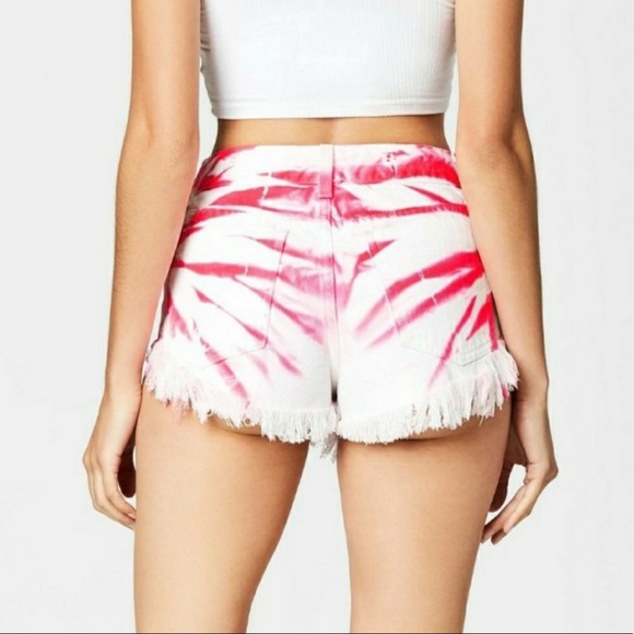 Carmar Morgan Pink Tie Dye Slim Fit Cheeky Shorts - Picture 3 of 14